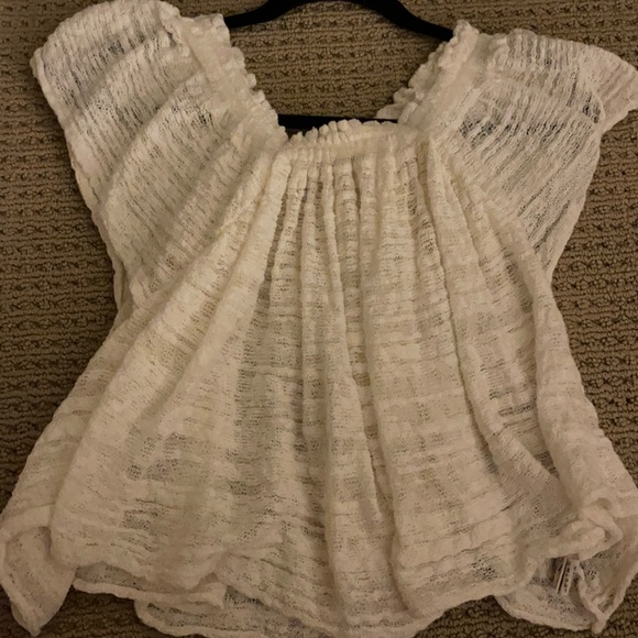 Free People Thrills & Frills Blouse/ Top/ off the shoulder - Picture 2 of 3